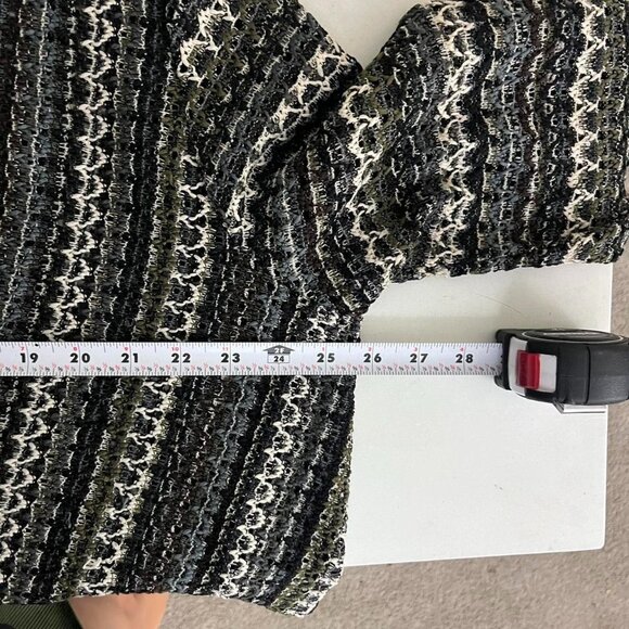 vintage 90s striped netted boho granola whimsygoth tie front cardigan - Picture 5 of 8